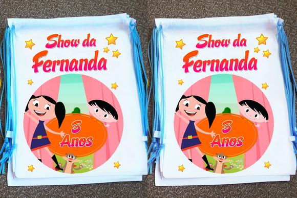 Mochilinha Ecobag Show da Luna Personalizada