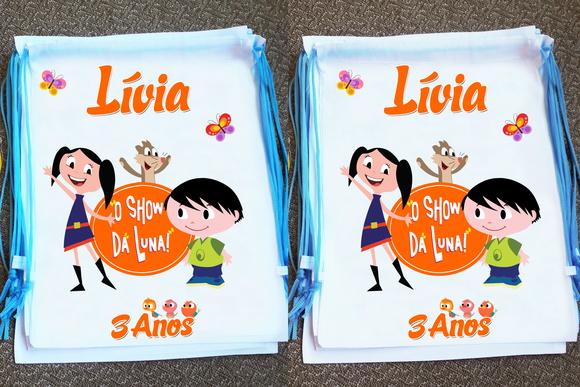 Mochilinha Ecobag Show da Luna Personalizada