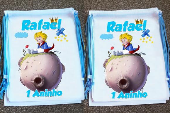 Mochilinha Sacochila Ecobag Pequeno Príncipe Personalizada