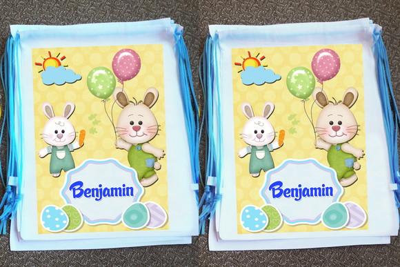 Mochinha Ecobag Sacochila Personalizada Páscoa