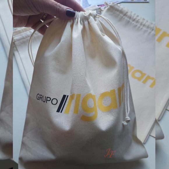 Saquinhos 25 x 30cm Personalizados Algodão Cru Lembrancinhas
