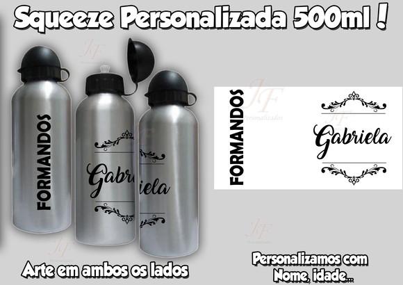 Squeeze Alumínio 500 ml Personalizada Formandos Formatura
