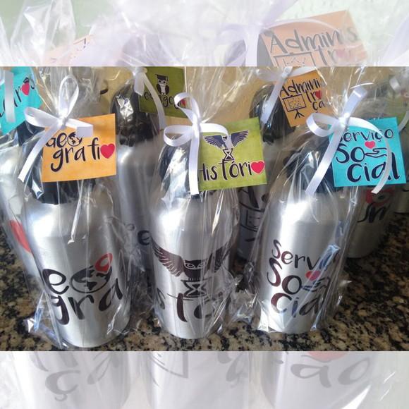 Squeeze Garrafinha Alumínio 500 ml Personalizada Cursos