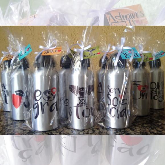 Squeeze Garrafinha Alumínio 500 ml Personalizada Cursos