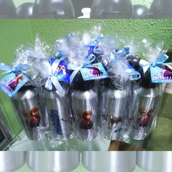 Squeeze Garrafinha Alumínio 500 ml Personalizada Frozen