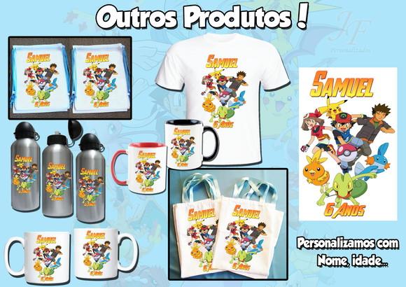 Squeeze Garrafinha Alumínio 500 ml Personalizada Pokemon