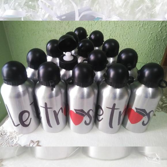 Squeeze Garrafinha Alumínio 500ml Personalizada Curso Letras
