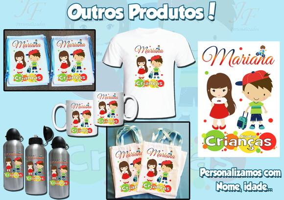 Squeeze Garrafinha Alumínio Personalizada Dias das Crianças