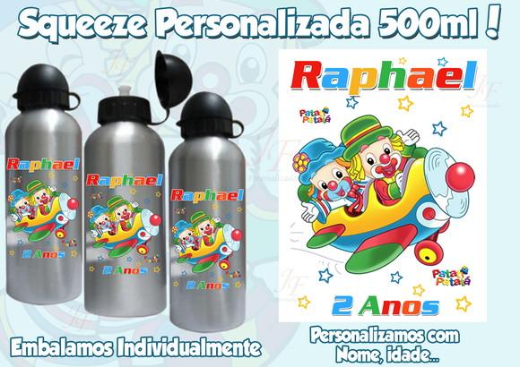 Squeeze Garrafinha Alumínio Personalizada Patati Patatá
