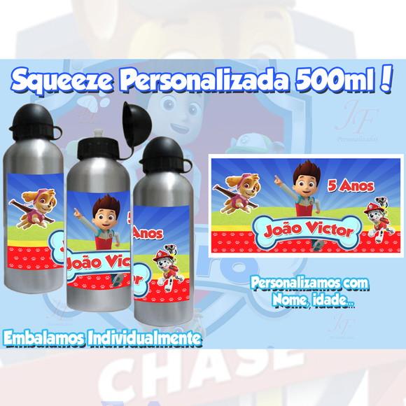 Squeeze Garrafinha Alumínio Personalizada Patrulha Canina