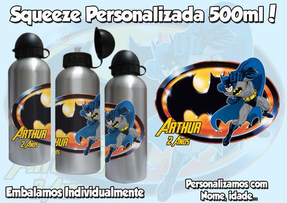 Squeeze Garrafinha em Alumínio 500 ml Personalizada Batman