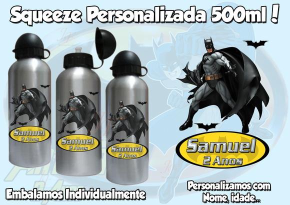 Squeeze Garrafinha em Alumínio 500 ml Personalizada Batman