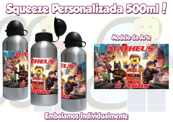 Squeeze Garrafinha em Alumínio 500 ml Personalizada Lego