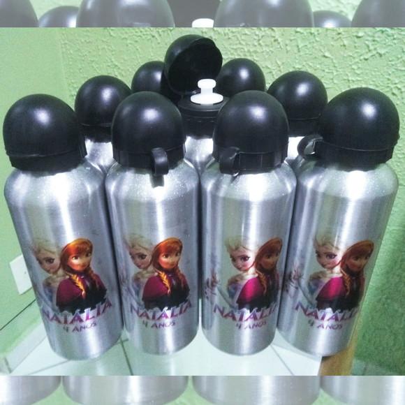 Squeeze Garrafinha em Alumínio 500 ml Personalizado Frozen