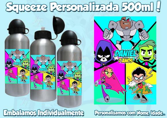 Squeezes em Alumínio 500 ml Personalizadas Jovens Titans