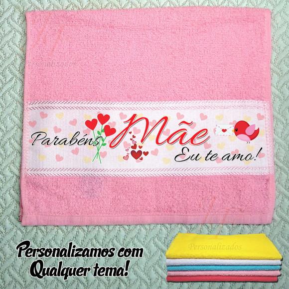 Toalhinha de Mãos Personalizada Várias cores