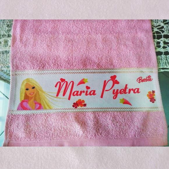 Toalhinha de Mãos Personalizada_Várias cores_Princesa Barbie