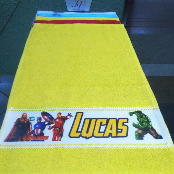 Toalhinha de Mãos Personalizada_Várias cores_Vingadores
