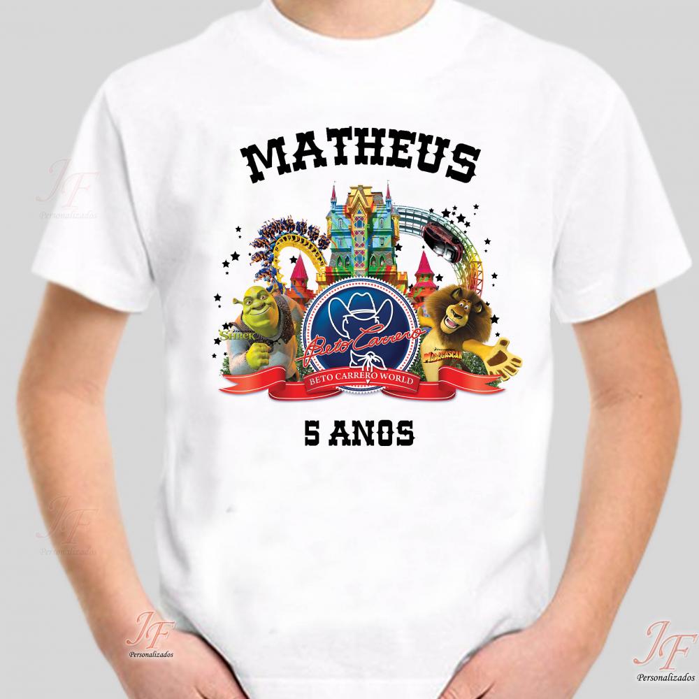 Camisa Viagem Beto Carrero | 12 Unidades | 100% Algodão