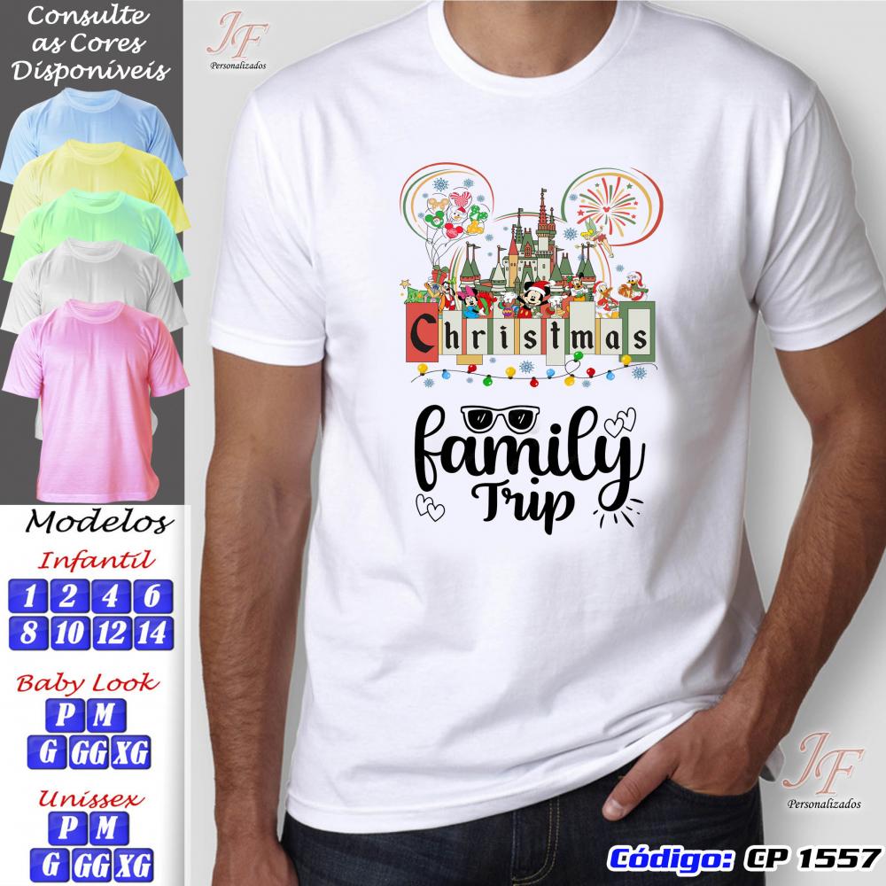Camisa Viagem Família Disney | 03 Unidades | Orlando Parks