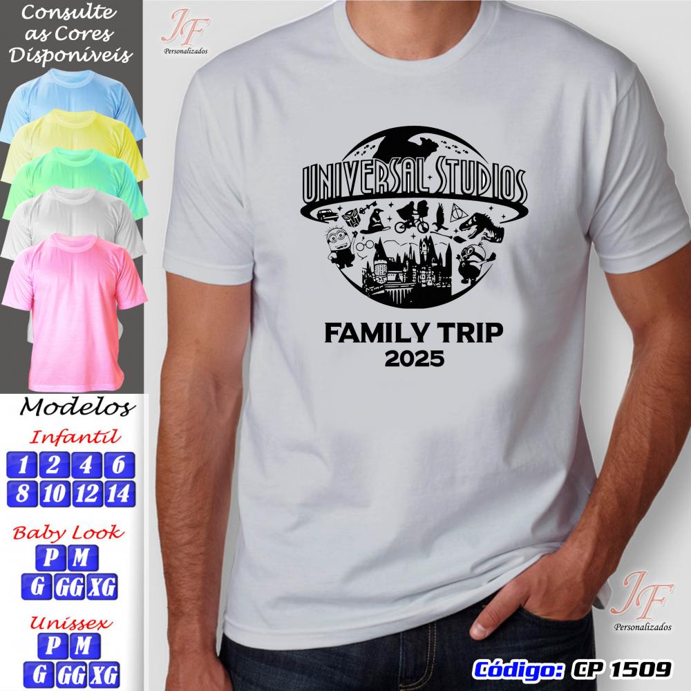 Camisa Viagem Família Disney | 03 Unidades | Orlando Parks