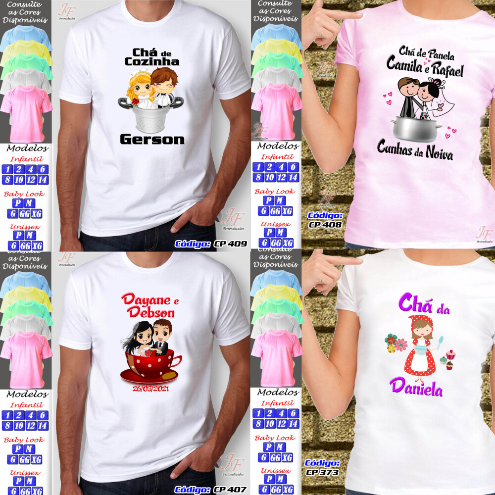 Camiseta New Game Personalizada | 02 Unidades | Camisa Noivado Sa