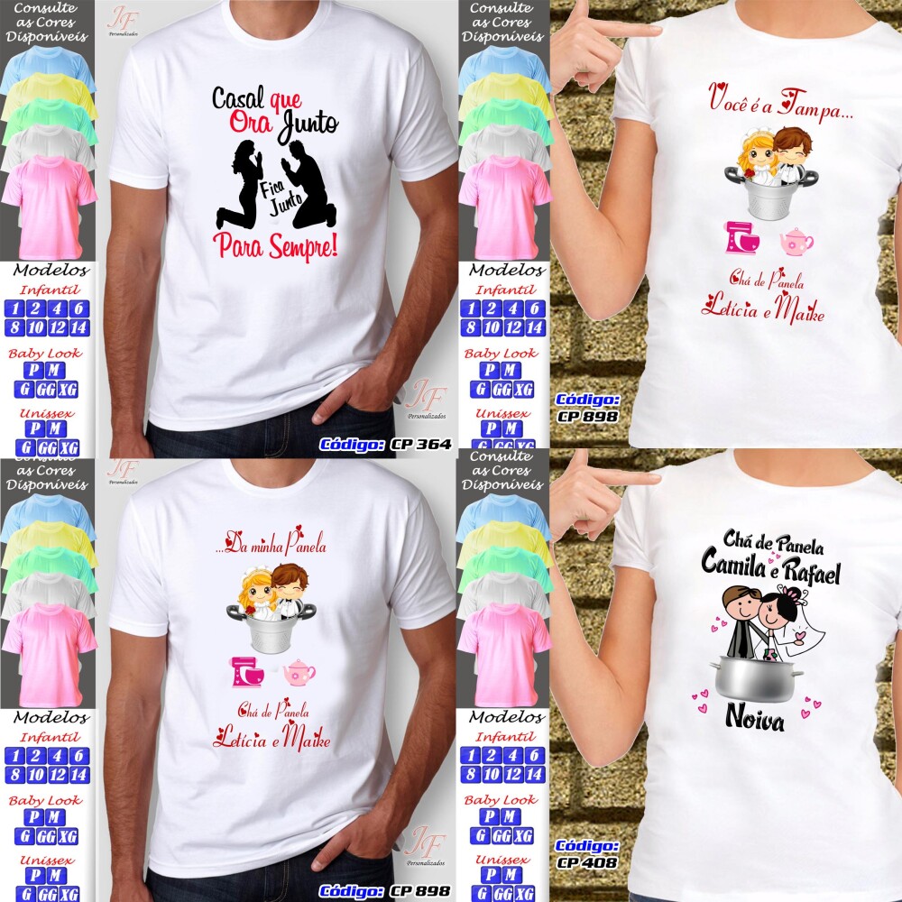 Camiseta New Game Personalizada | 02 Unidades | Camisa Noivado Sa