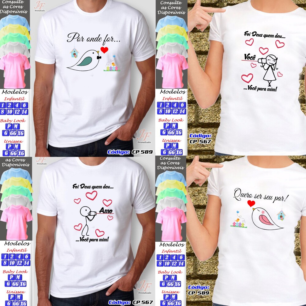 Camiseta New Game Personalizada | 02 Unidades | Camisa Noivado Sa