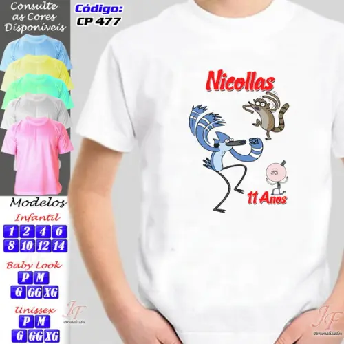 01 Camiseta Adulto Infantil Apenas um Show Personalizada