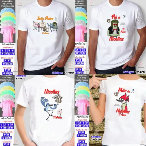 01 Camiseta Adulto Infantil Apenas um Show Personalizada