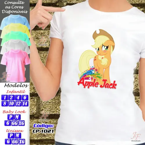 01 Camiseta Adulto Infantil Equestria Girls Personalizada