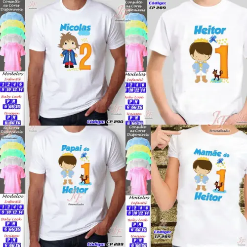 01 Camiseta Adulto Infantil Pequeno Príncipe Personalizada