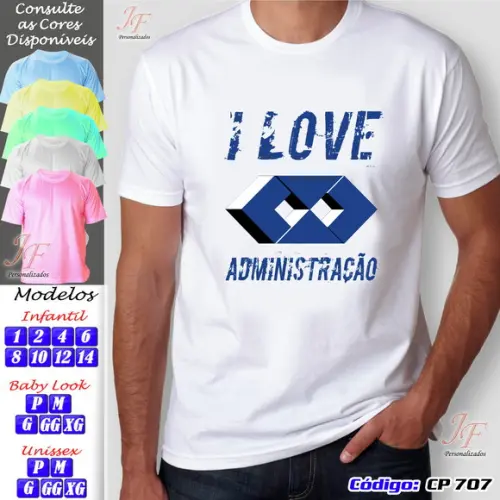 01 Camiseta Adulto Infantil Personalizada Administração