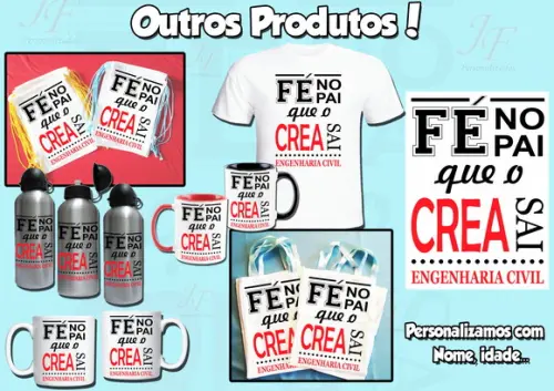 01 Camiseta Adulto Infantil Personalizada Engenharia Civil