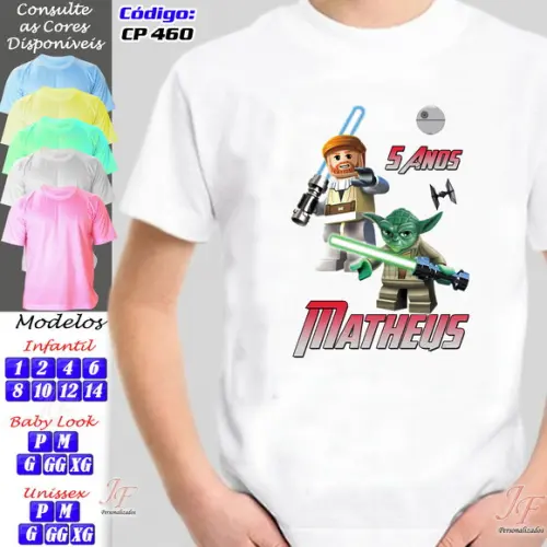 01 Camiseta Adulto Infantil Personalizada Lego