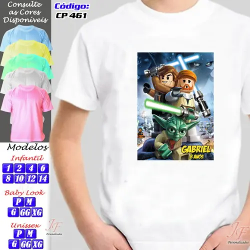 01 Camiseta Adulto Infantil Personalizada Lego