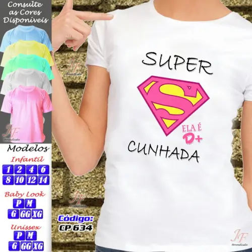 01 Camiseta Adulto Infantil Personalizada Minha Cunhada
