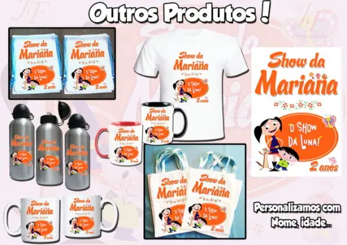 01 Camiseta Adulto Infantil Personalizada Show da Luna