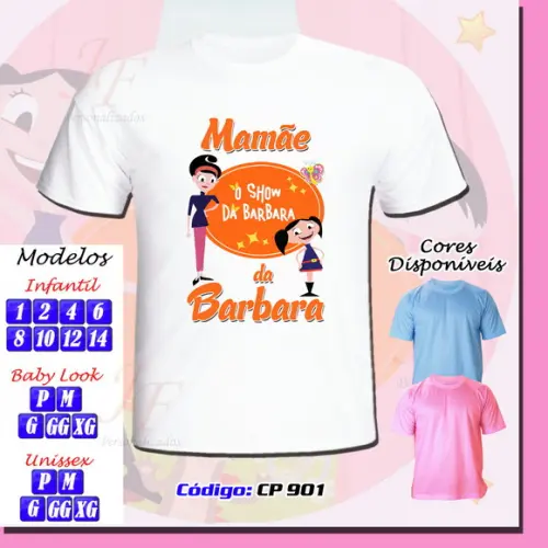 01 Camiseta Adulto Infantil Personalizada Show da Luna