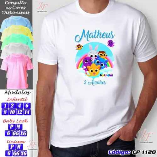 01 Camiseta Adulto ou Infantil Personalizada Bolofofo
