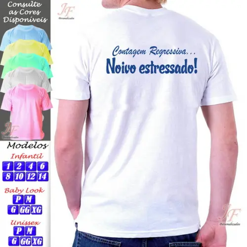 01 Camiseta Chá Bar 99% Noiva 99% Noivo 1% Solteiro