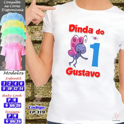 01 Camiseta Personalizada Adulto Infantil Galinha Pintadinha