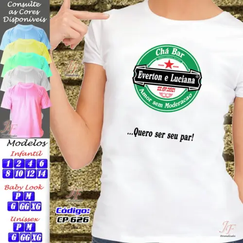 01 Camiseta Personalizada Comemoração Festinha de Boteco