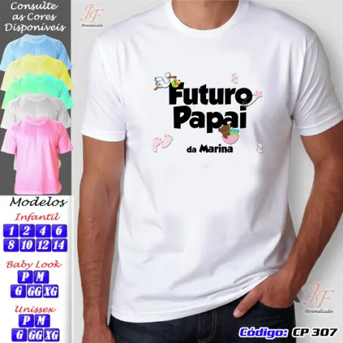 01 Camiseta Personalizada Contém 1 Papai Babão