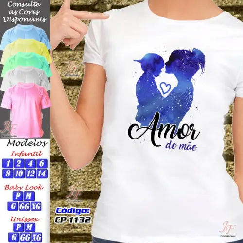 01 Camiseta Personalizada Mamãe Dia das Mães