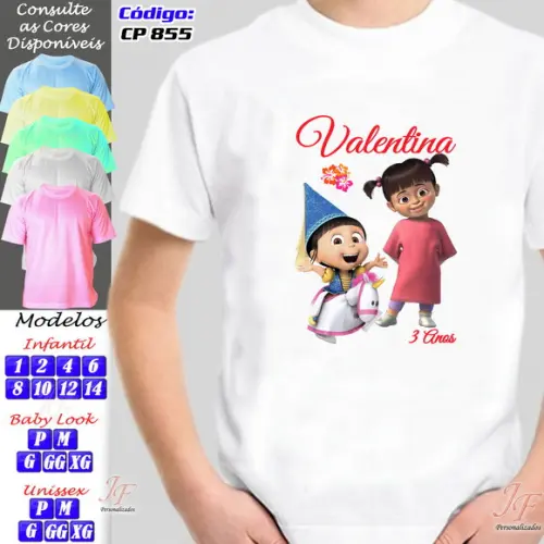 01 Camiseta Personalizada Meu Malvado Favorito