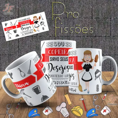 01 Caneca Cerâmica 350 ml Personalizada Copeira