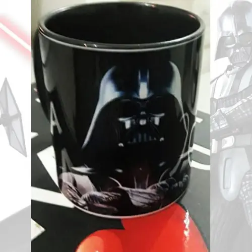 01 Caneca Cerâmica 350 ml Personalizada StarWars Darth Vader