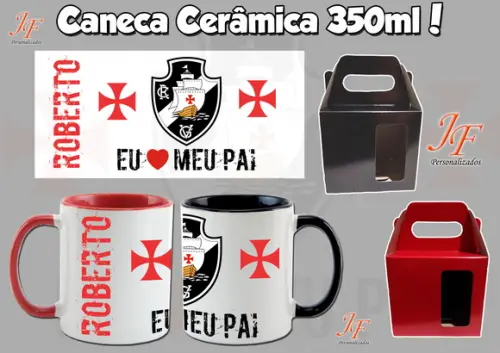 01 Caneca Cerâmica Papai Personalizada