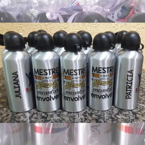 01 Squeeze Alumínio 500 ml Personalizada Professor Formatura